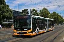 Neuer HEAG Mobilo MAN Lions City G Wagen 412 am 04.07.20 in Darmstadt Hbf 