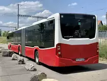 Heckansicht des MB C2 G ex Gschwindl Wien am 10.7.20 beim Bahnhof Kerzers.