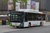 ZG 9977 MAN Lions City vom Tice unterwegs in den Straßen von Belval Université. 07.07.2020