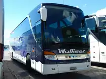 Setra 417 HDH von Walliser Reisen aus der Schweiz im Stadthafen Sassnitz am 01.07.2018