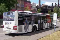 Wagen 15 der Völklinger Verkehrsbetriebe, ein MAN LC 323 mit EZ 2015 am 11.07.2020.
