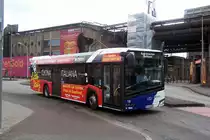 Wagen 18 der Völklinger Verkehrsbetriebe, ein Solaris IV mit EZ 2017 am 11.07.2020.