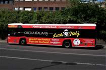 Wagen 18 der Vlklinger Verkehrsbetriebe, ein Solaris IV am 11.07.2020 am Hauptbahnhof.