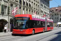 Hess Trolleybus 22, auf der Linie 12, bedient die Haltestelle Bärenplatz. Die Aufnahme stammt vom 24.06.2020.