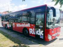 Iveco Crossway der MVVG in Neubrandenburg am 13.07.2018