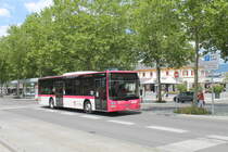 travys Nr. 110 (MAN A21 Lion's City) am 14.7.2020 beim Bhf. Yverdon-les-Bains