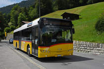 Solaris Bus der Post, auf der Linie 101, unterwegs in Beatenberg. Die Aufnahme stammt vom 26.07.2020.