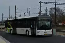 SL 3356, MAN Lion's City von Sales Lentz, kommt im Busbahnhof in Mersch an.  14.03.2020