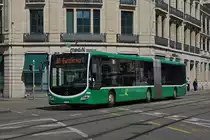 Mercedes Cutaro 7049, auf der Linie 50, fährt zur Haltestelle Brausebad. Die Aufnahme stammt vom 24.05.2020.