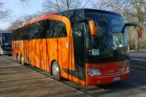Mercedes -Benz Travego von UBBEN in Berlin (Grüne Woche, Januar 2020.