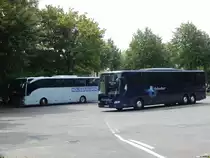 Mercedes Tourismo von BusArt und Mercedes Tourismo von Binder aus Deutschland in Stralsund am 22.07.2018