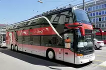 Setra 431 DT 9 der BGU am 6.8.20 als Bahnersatz von Bern nach Fribourg direkt.
