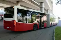 Heckansicht des ex Gschwindl MB C2 G von Intertours am 6.8.20 als Bahnersatz von Bern Europaplatz nach Fribourg Regio.