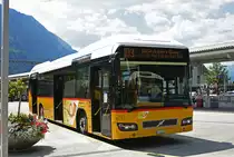 Volvo Hybrid Bus der Post, auf der Linie 103, wartet an der Endstation beim Bahnhof Interlaken West. Die Aufnahme stammt vom 28.07.2020.