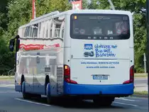 Setra 415 GT-HD von der Usedomer Bäderbahn in Stralsund am 22.07.2018