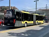 Heckansicht des MB C2 G 165 der STI am 11.8.20 beim Bahnhof Bern.
