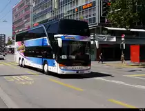 SBB Bahnersatz - Bern nach Freiburg mit dem Setra S 431 DT FR  300505 von Horner unterwegs in Bern am 08.08.2020