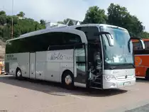 Mercedes Travego von Wörlitz Tourist aus Deutschland im Stadthafen Sassnitz am 28.07.2018