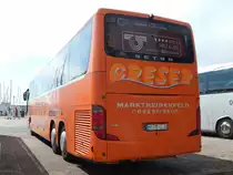 Setra 416 GT-HD von Greser-Reisen aus Deutschland im Stadthafen Sassnitz am 28.07.2018