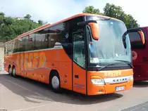 Setra 416 GT-HD von Greser-Reisen aus Deutschland im Stadthafen Sassnitz am 28.07.2018