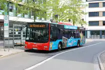 DB Oberbayernbus MAN Lions City am 13.08.20 in der Stadtmitte von Rosenheim 