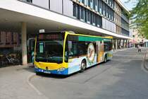 Stadtverkehr Rosenheim Mercedes Benz Citaro 2 am 13.08.20 in der Stadtmitte
