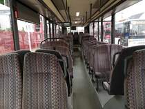 Der Fahrgastraum eines Setra 315 NF der MVVG in Neubrandenburg am 30.07.2018