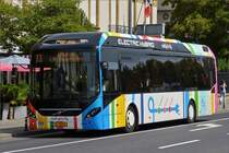 SL 3513, Volvo 7900 Hybrid vom VDL, gesehen in den Straßen der Stadt Luxemburg. 08.2020