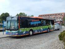 MAN Lion's City mit Anhänger der MVVG in Waren am 30.07.2018