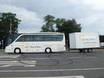 Setra 411 HD von Franz Buck mit Anhänger aus Deutschland in Neubrandenburg am 03.08.2018