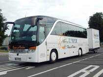 Setra 411 HD von Franz Buck mit Anhänger aus Deutschland in Neubrandenburg am 03.08.2018