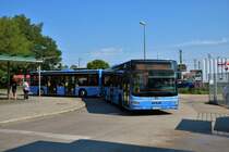 Bergers Reisen MAN Lions City mit Anhänger am 11.08.20 in München Trudering