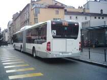 Gelenkbus mit Erdgasantrieb in Nancy.