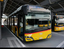 Postauto - Solaris  BE  560246 in Bern bei den Postauto Haltestellen auf dem Dach des Bahnhof Bern am 07.09.2020
