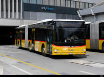 Postauto - MAN Lion`s City BE 32923 in Bern bei den Postauto Haltestellen auf dem Dach des Bahnhof Bern am 07.09.2020