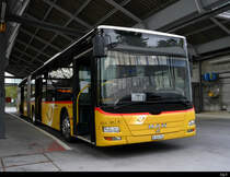 Postauto - MAN Lion`s City BE 656301 in Bern bei den Postauto Haltestellen auf dem Dach des Bahnhof Bern am 07.09.2020