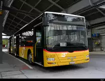 Postauto - MAN Lion`s City BE 656301 in Bern bei den Postauto Haltestellen auf dem Dach des Bahnhof Bern am 07.09.2020