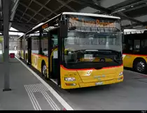 Postauto - MAN Lion`s City BE  610548 in Bern bei den Postauto Haltestellen auf dem Dach des Bahnhof Bern am 07.09.2020