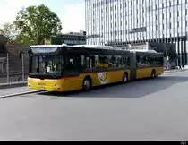 Postauto - MAN Lion`s City BE  615371 in Bern bei den Postauto Haltestellen auf dem Dach des Bahnhof Bern am 07.09.2020