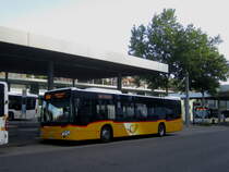 Postauto/PU Rattin Nr. 398 (Mercedes Citaro C2 O530 Hybrid) am 29.7.2020 beim Bhf. Schaffhausen