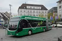 Bis im Jahre 2027 will die BVB ihre Busflotte ganz auf Elektrobusse umstellen. Am 19.09.2020 wird der VDL Elektrobus, der bereits oft auf dem Busnetz im Einsatz steht am Barfüsserplatz dem Publikum vorgestellt.