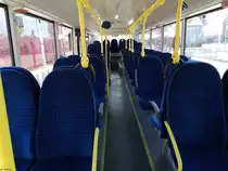 Der Fahrgastraum eines MAN Lion's City der MVVG in Neubrandenburg am 07.08.2018