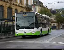 TransN Neuchatel - Mercedes Citaro Nr.424 NE 195424 unterwegs zum Depot in der Stadt Neuchatel am 21.09.2020