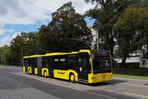 Mercedes Citaro Nr. 82 der AAGL, auf der Linie 81, fährt zur Haltestelle am Aeschenplatz. Die Aufnahme stammt vom 23.08.2020.