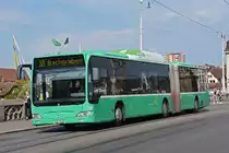 Mercedes Citaro 707, auf der Linie 38, überquert die Mittlere Rheinbrücke. Die Aufnahme stammt vom 16.09.2020.