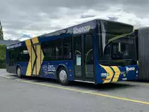 MAN Lion's City 128 mit Vollwerbung für den Libero Tarifverbund am 27.9.20 hinter dem Bahnhof Thun.