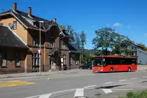 Iveco Crossway FR JS 896 als Bus7206 (Denzlingen ZOB - Yach Rebstock) am 03.10.2020 am Elzacher Bahnhof.