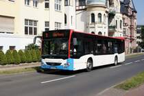 Bus Eisenach / Bus Wartburgkreis: Mercedes-Benz Citaro C2 (EA-WM 418) vom Verkehrsunternehmen Wartburgmobil (VUW), aufgenommen im August 2020 im Stadtgebiet von Eisenach.
