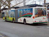 Stadtwerke Aschaffenburg / Wagen 154 (AB-VA 14) / Aschaffenburg, Hauptbahnhof/ROB / Mercedes-Benz O 530 G / Aufnahemdatum: 23.02.2020 / Werbung: Aschaffenburger Versorgungs GmbH