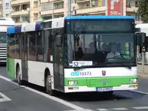 MAN Niederflurbus 2. Generation von PKS Szczecin aus Polen in Stettin am 08.08.2018